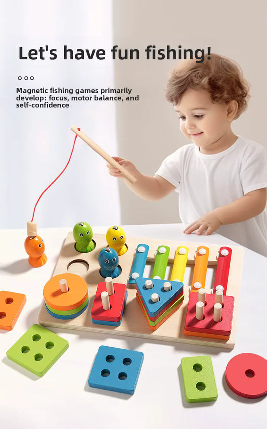Tablero 3 en 1 Montessori